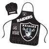 Las Vegas Raiders Chef Hat and Apron Set - Mojo Licensing