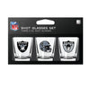 Las Vegas Raiders Shot Glass Set 3 Pack - Mojo Licensing