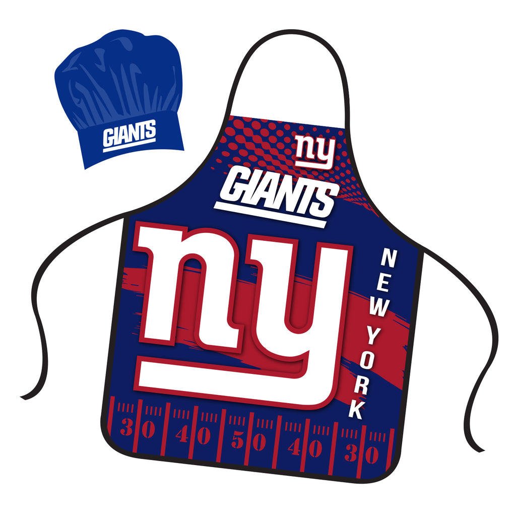 New York Giants Chef Hat and Apron Set - Mojo Licensing