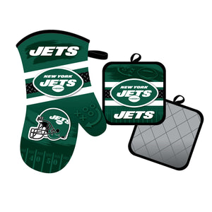 New York Jets Oven Mitt and Pot Holder Set - Mojo Licensing
