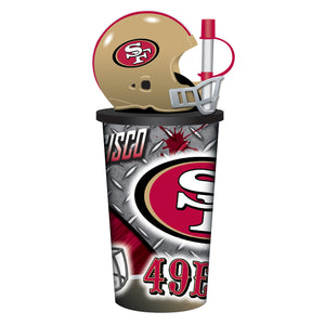 San Francisco 49ers Helmet Cup 32oz Plastic with Straw - Mojo Licensing