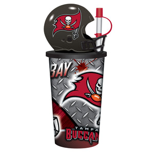 Tampa Bay Buccaneers Helmet Cup 32oz Plastic with Straw - Mojo Licensing