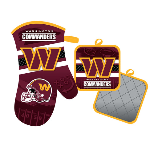 Washington Commanders Oven Mitt and Pot Holder Set - Mojo Licensing