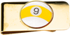 Action NI9MC25 9-Ball Money Clip Novelty Items