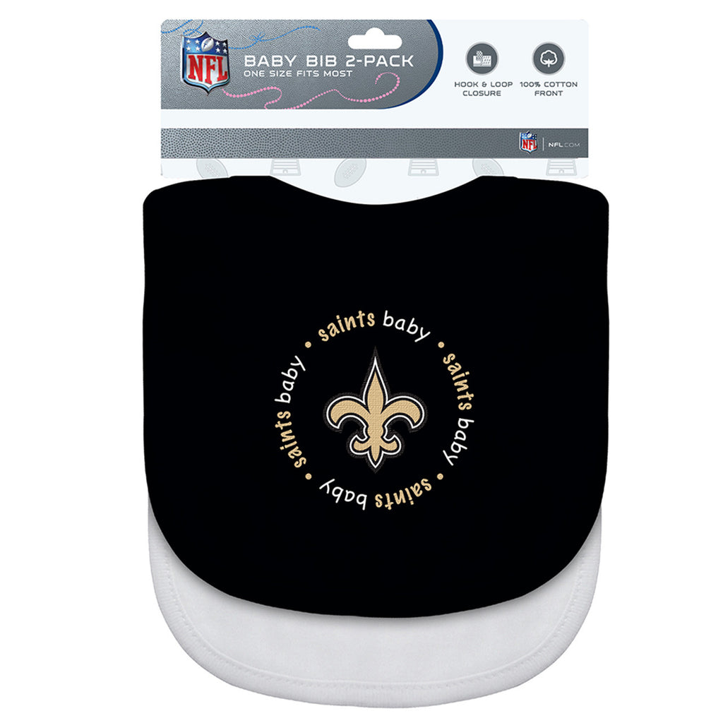 New Orleans Saints Baby Bib 2 Pack - Masterpieces Puzzle Company