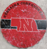 Nebraska Cornhuskers Sign Bottle Cap Style Distressed - Forever Collectibles