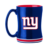 New York Giants Coffee Mug 14oz Sculpted Relief Team Color - Logo Brands