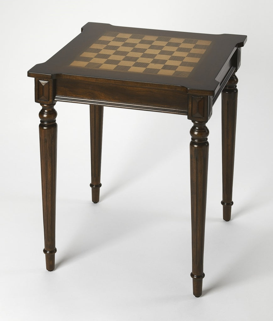 Vigilancia Traditional Cherry Game Table, Dark Brown