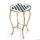HomeRoots 389931 26.5 x 19 x 19 in. Antique Gold Black & White Game Table
