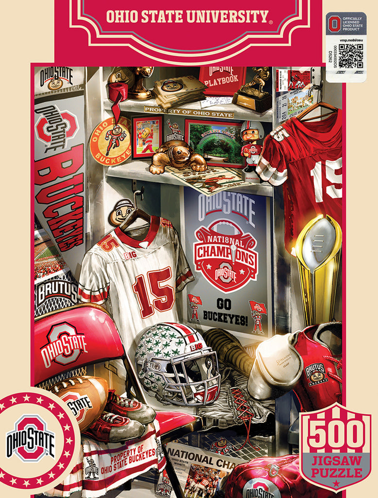 Ohio State Buckeyes Puzzle 500 Piece Locker Room - Masterpieces Puzzle Company