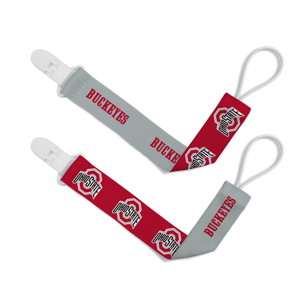 Ohio State Buckeyes Pacifier Clips 2 Pack - Masterpieces Puzzle Company