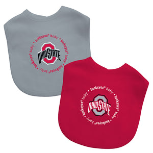Ohio State Buckeyes Baby Bib 2 Pack - Masterpieces Puzzle Company