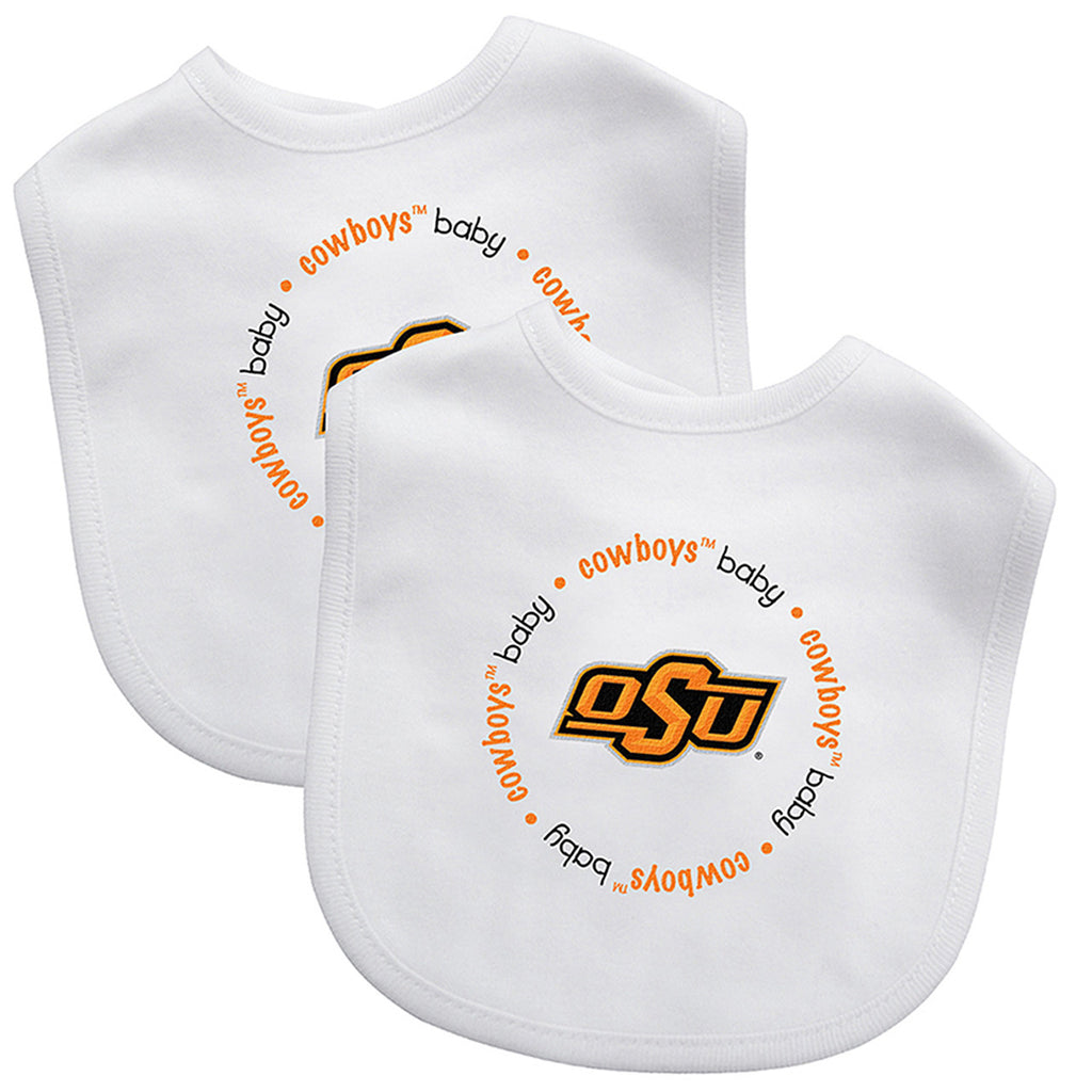 Oklahoma State Cowboys Baby Bib 2 Pack - Masterpieces Puzzle Company