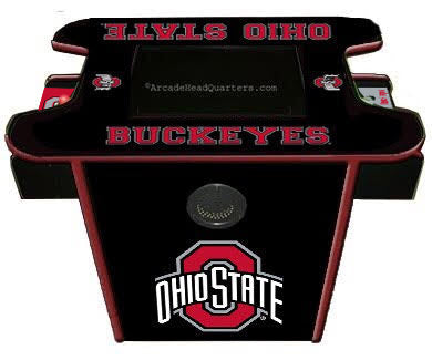 OHIO STATE ARCADE CONSOLE TABLE GAME BLACK - OSUAGC100