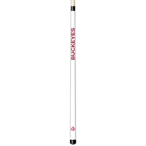 OHIO STATE ENGRAVED BILLIARD CUE WHITE / SCARLET - OSUBCE101-JR