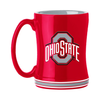 Ohio State Buckeyes Coffee Mug 14oz Sculpted Relief Team Color - Logo Brands