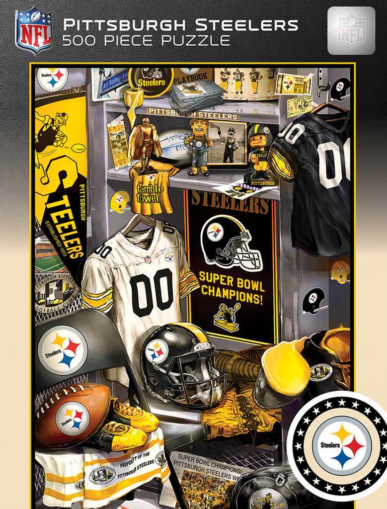 Pittsburgh Steelers Puzzle 500 Piece Locker Room - Masterpieces Puzzle Company