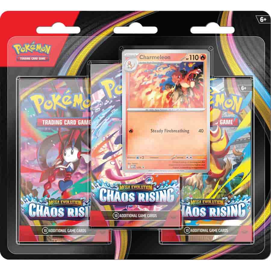 Pokemon Company Int -  Pokemon Tcg: Mega Evolution Chaos Rising (Me04) Three-Booster Blister (24Ct Case)