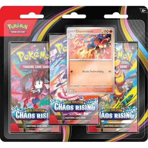 Pokemon Company Int -  Pokemon Tcg: Mega Evolution Chaos Rising (Me04) Three-Booster Blister (24Ct Case) Pre-Order
