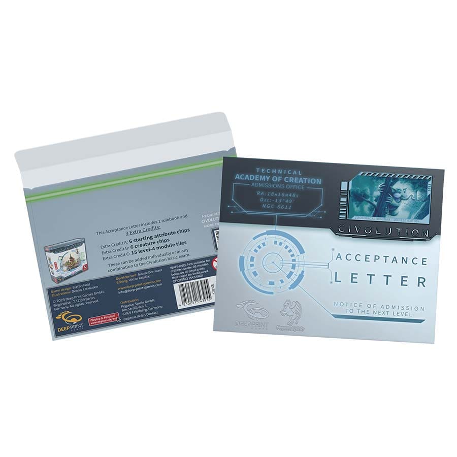Deep Print Games -  Civolution: Acceptance Letter Expansion Pre-Order