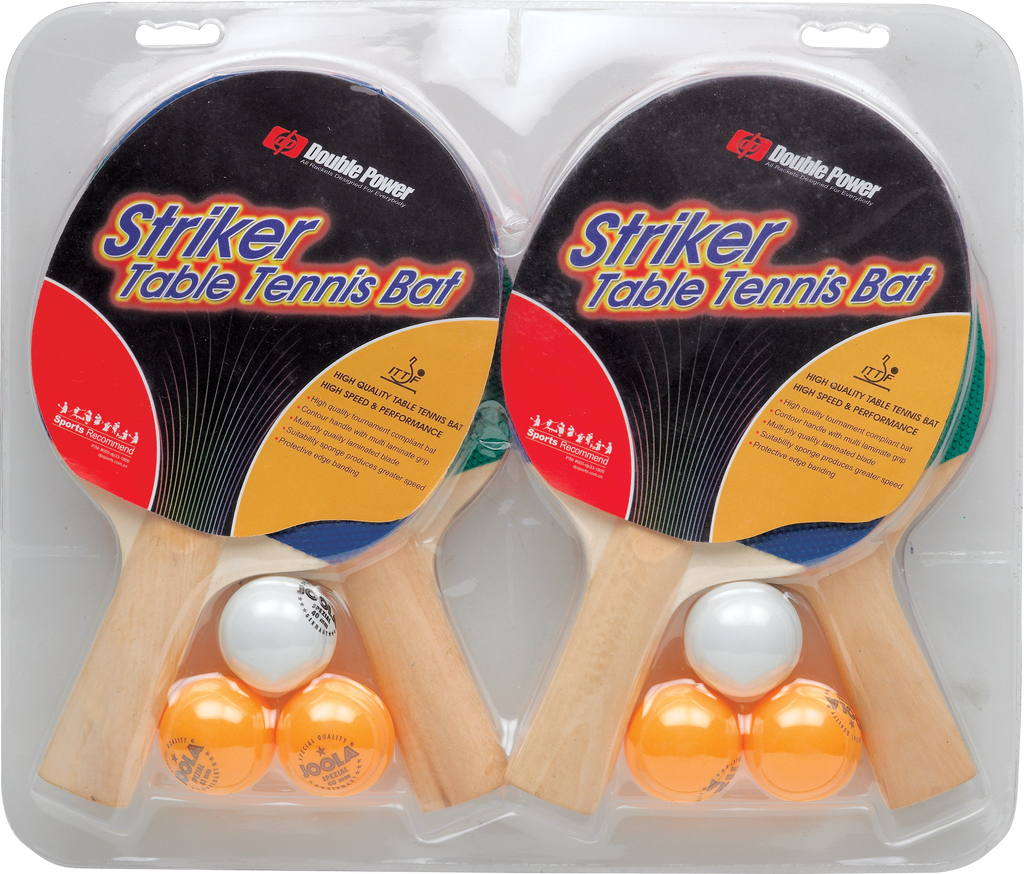 Action PP54665W Ping Pong Paddles & Balls  - Set of 2 Table Tennis