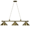 54'' 3LT BILLIARD LIGHT- ANTIQUE BRASS