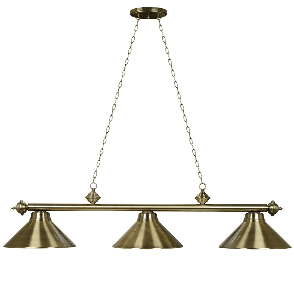 54'' 3LT BILLIARD LIGHT- ANTIQUE BRASS