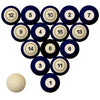 PENN STATE SCHOOL COLOR NUMBERED BILLIARD BALL SET NAVY BLUE SOLID/NAVY BLUE STRIPE - PSUBBS100N
