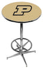 PURDUE CHROME FOOT RING PUB TABLE ATHLETIC GOLD - PURPTR111