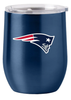 New England Patriots Travel Tumbler 16oz Stainless Steel Curved - Logo Brands