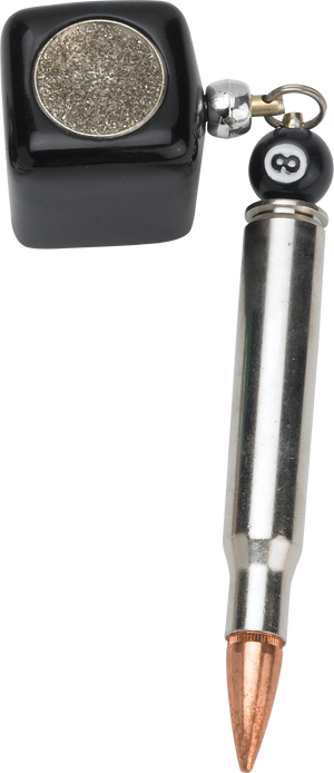 Silver QCSBCS Bullet Chalker w/scuffer - Black Chalk Holders