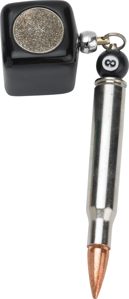 Silver QCSBCS Bullet Chalker w/scuffer - Black Chalk Holders