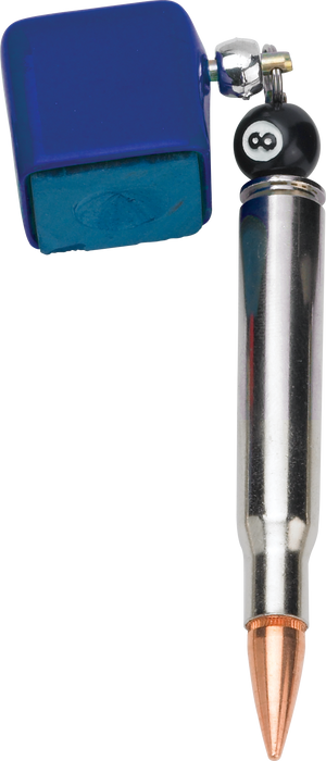 Silver QCSBCS Bullet Chalker w/scuffer - Blue Chalk Holders