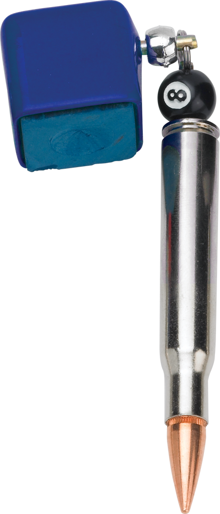 Silver QCSBCS Bullet Chalker w/scuffer - Blue Chalk Holders