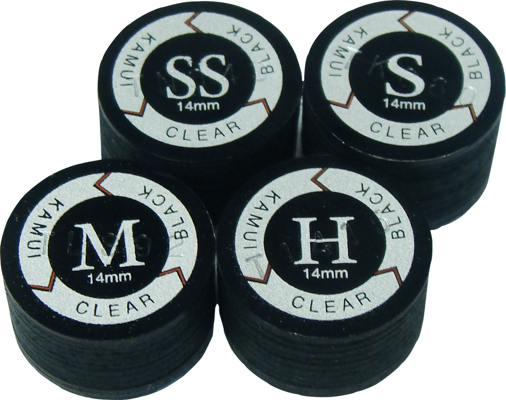 Kamui QTKCLRBLK Clear Black Pool Cue Tip - SUPER_SOFT Cue Tips