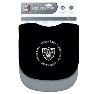 Las Vegas Raiders Baby Bib 2 Pack - Masterpieces Puzzle Company