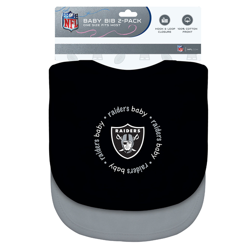 Las Vegas Raiders Baby Bib 2 Pack - Masterpieces Puzzle Company