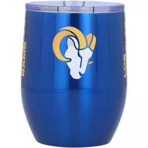 Los Angeles Rams Travel Tumbler 16oz Stainless Steel Curve - Logo Brands