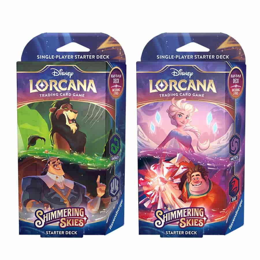 Ravensburger -  Lorcana Set 5: Shimmering Skies: Starter Deck Assortment (8Ct Case)