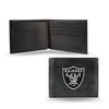 Las Vegas Raiders Wallet Billfold Leather Embroidered Black - Rico Industries
