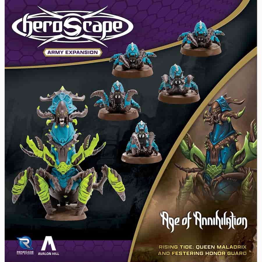 Renegade Games Studios -  Heroscape: Rising Tide: Queen Maladrix And Festering Honor Guard Army Expansion