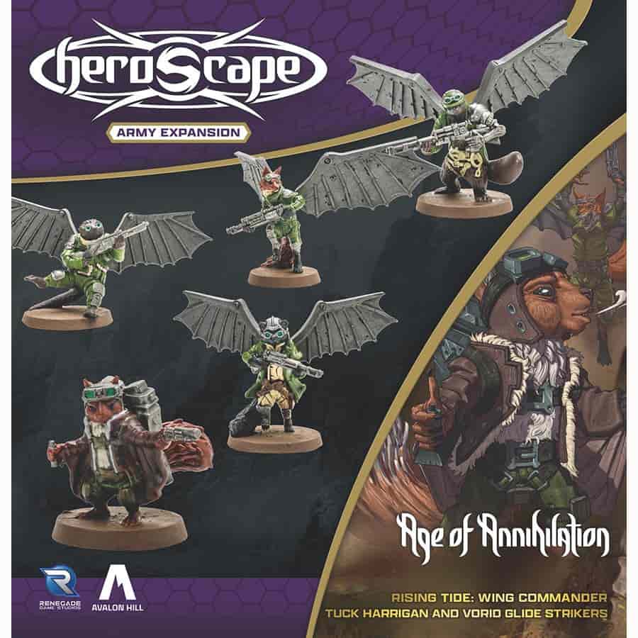 Renegade Games Studios -  Heroscape: Rising Tide: Wing Commander Tuck Harrigan And Vorid Glidestrikers Army Expansion