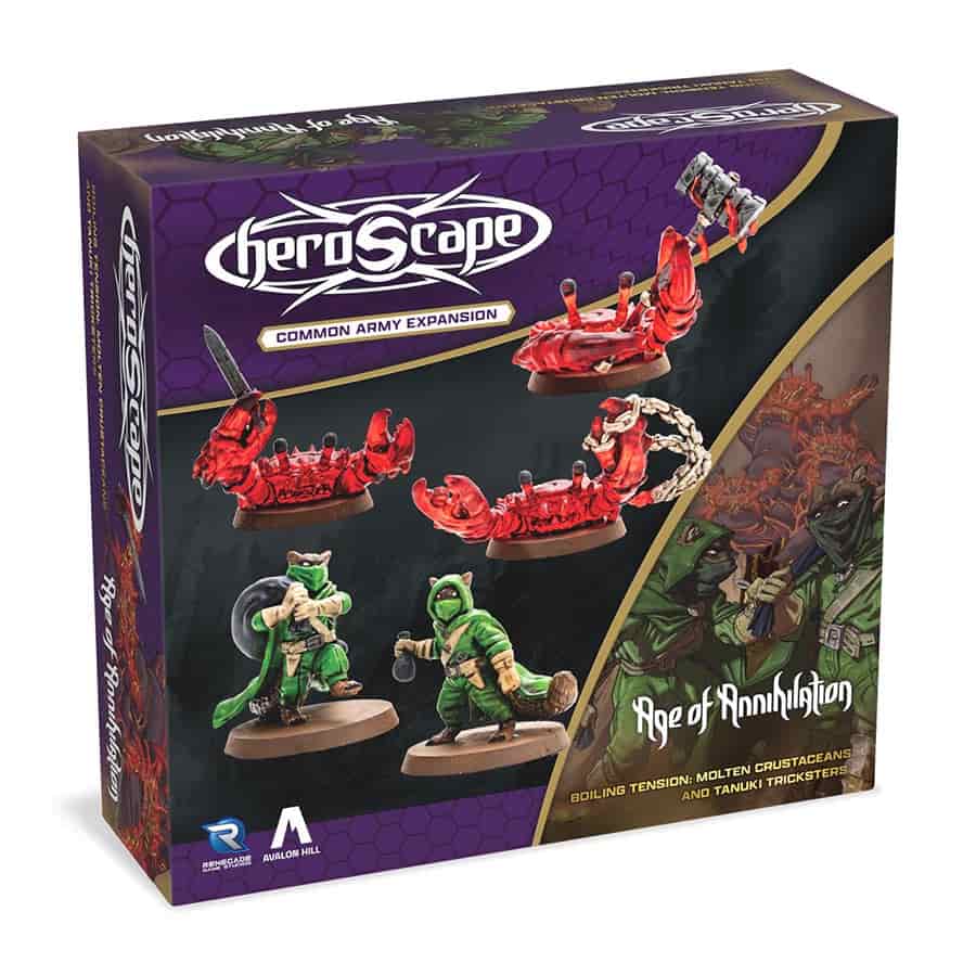 Renegade Games Studios -  Heroscape: Boiling Tension: Molten Crustaceans And Tanuki Tricksters Army Expansion