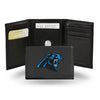 Carolina Panthers Wallet Trifold Leather Embroidered - Rico Industries