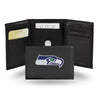 Seattle Seahawks Wallet Trifold Leather Embroidered - Rico Industries