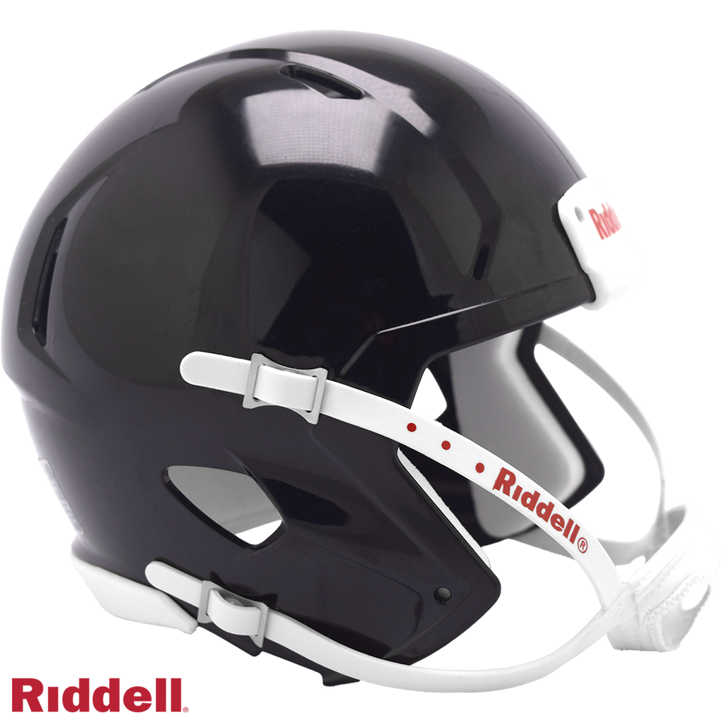 Helmet Riddell Blank Replica Mini Speed Style Black with White Parts - Riddell