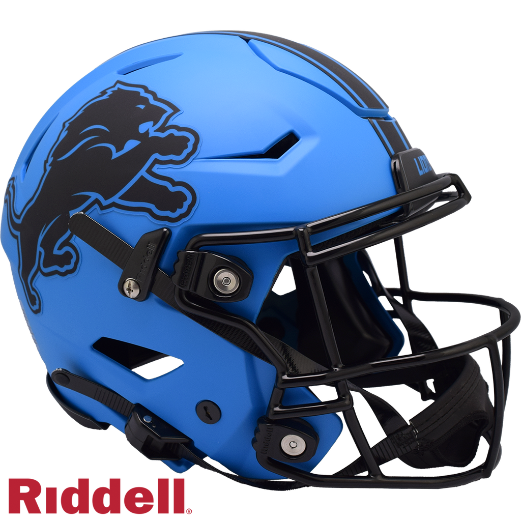 Detroit Lions Helmet Riddell Authentic Full Size SpeedFlex Style Rave Alternate - Riddell