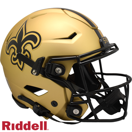 New Orleans Saints Helmet Riddell Authentic Full Size SpeedFlex Style Rave Alternate - Riddell