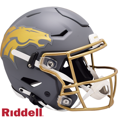 Denver Broncos Helmet Riddell Authentic Full Size SpeedFlex Style Slate Alternate - Riddell
