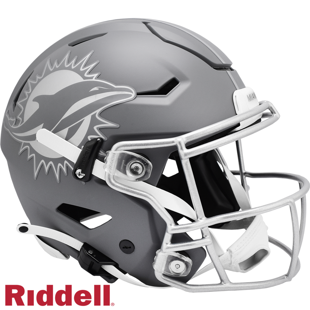 Miami Dolphins Helmet Riddell Authentic Full Size SpeedFlex Style Slate Alternate - Riddell